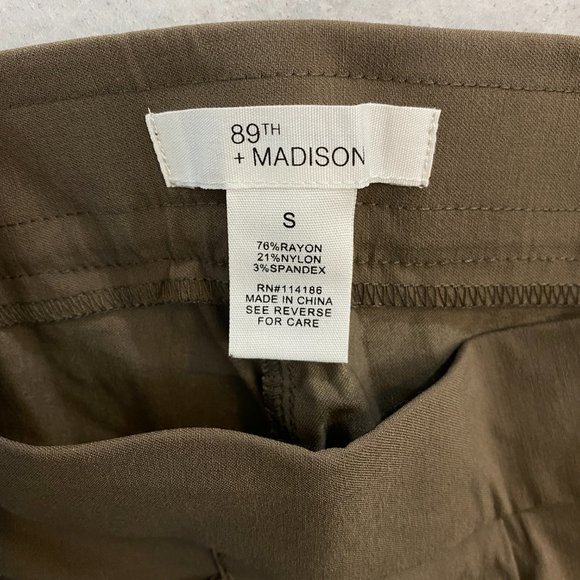 89th & Madison Comfort Waist Capri Pants Women's Small Brown Stretch NWT - Picture 7 of 12